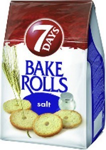 7Day's BakeRolls 80g Natúr/Sós